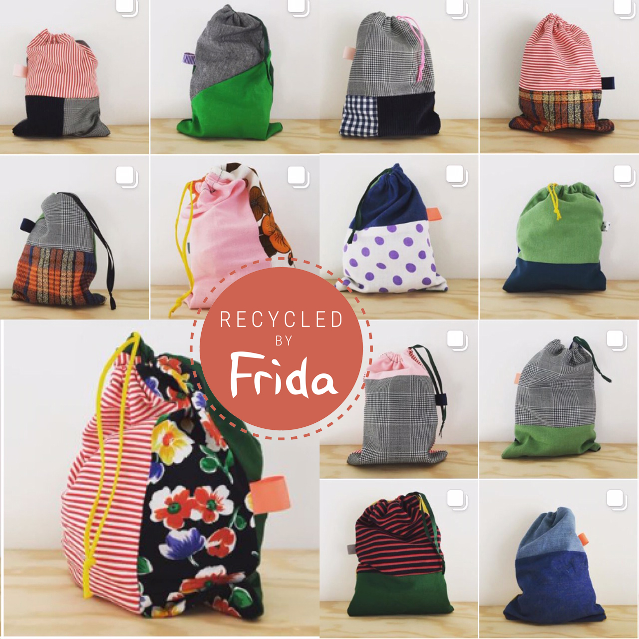 Recycled By Frida (stofposer syet af genbrugsstof) project image